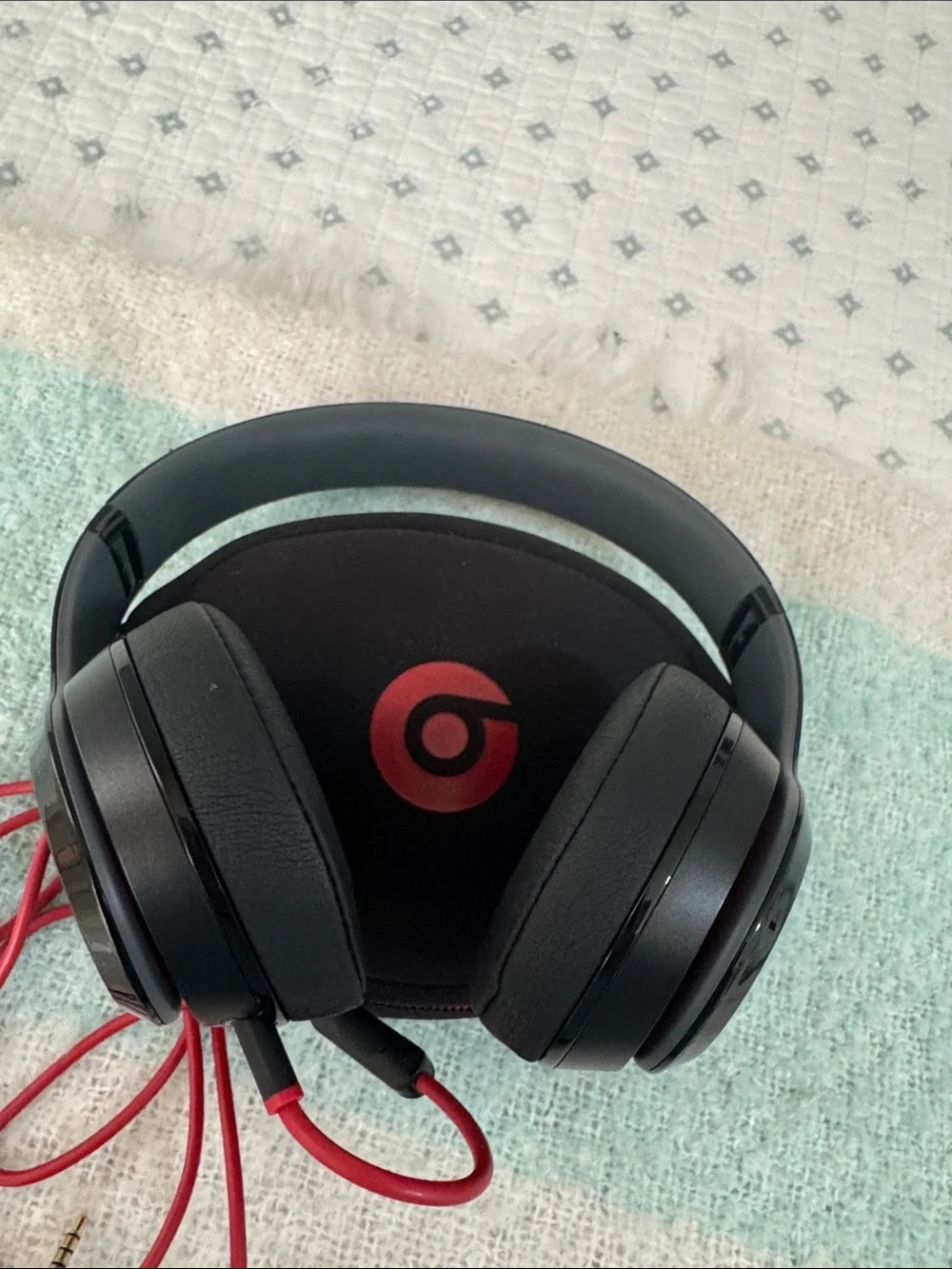 Beats On-Ear Headphones with Carry Case - Black and Red